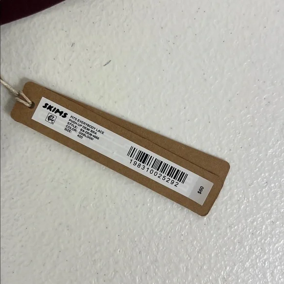 Skims 42D Fits Everybody Lace Push Up Bra Demi Oxblood NWT - Picture 4 of 8